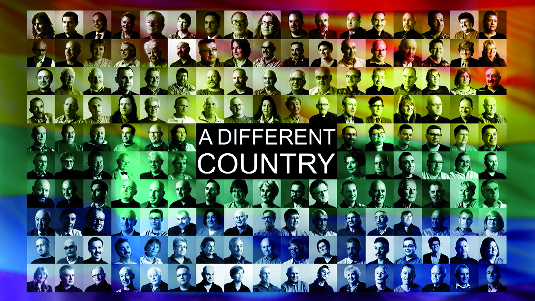A poignant snapshot from 'A Different Country', capturing a key moment in the Irish gay rights movement, reflecting the documentary's historical depth and emotional impact.